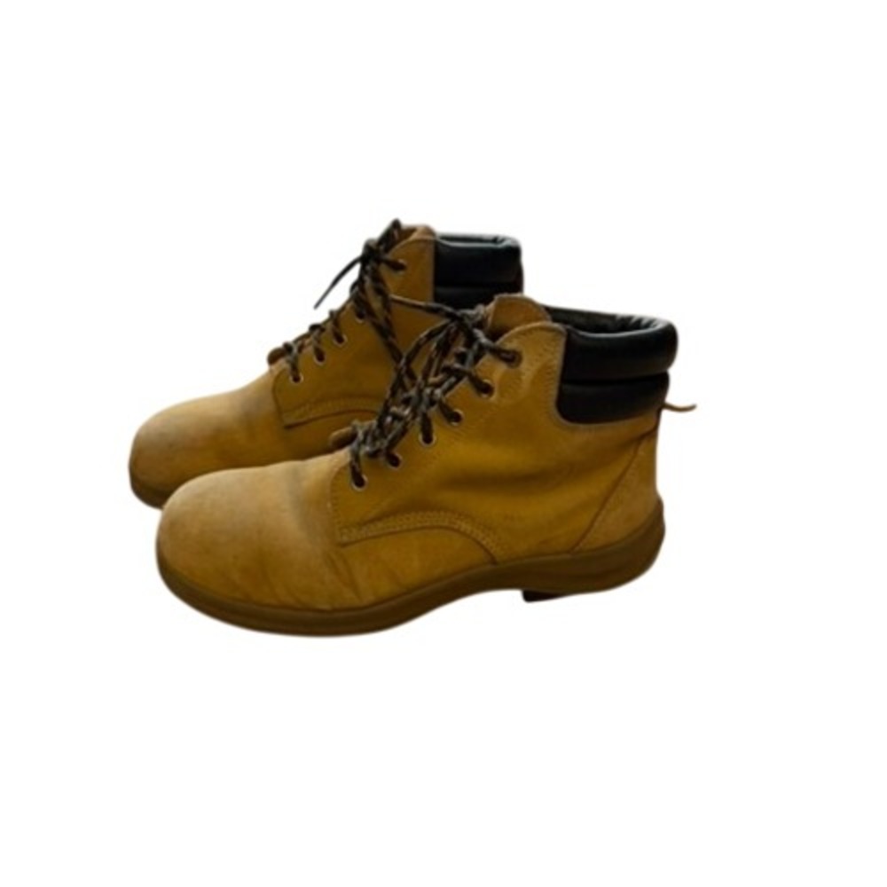 "Oliver" Men Tan Leather Steel Toe Work Boots AS/NZS 2210.3 Size 11 USA Thrashed